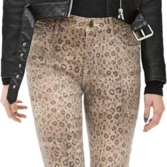 FRAME Le Crop Mini Snake Print Bootcut Jeans Animal Print Mid Rise Size 24 - Picture 2 of 16